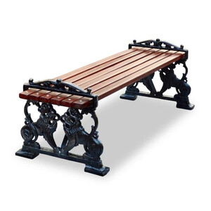 Банкетка чугунная «Львы»