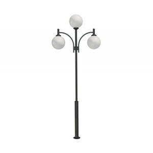 Стальной фонарный столб Т-12-3 со светильником