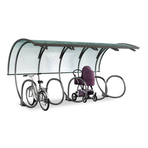 Парковка для колясок и велосипедов с навесом 03