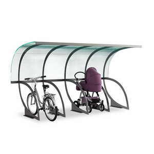 Парковка для колясок и велосипедов с навесом 01