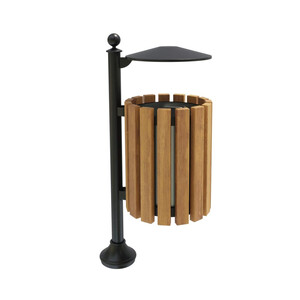 Урна комбинированная чугунная на столбике №4