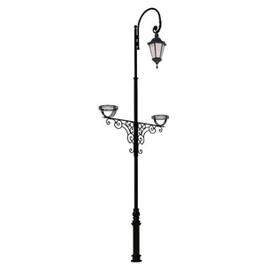 Фонарный столб А-10 со светильником и кашпо