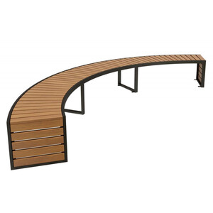 Скамейка стальная радиусная «Артек» без спинки