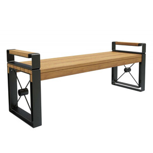 Банкетка стальная «София» с подлокотниками