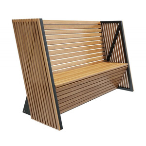 Скамейка стальная «Тауэр» с высокой спинкой