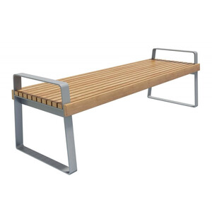 Скамейка стальная «Глория Вуд» без спинки