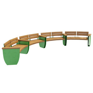 Скамейка стальная радиусная «Бонго»