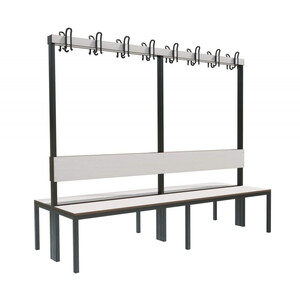 Скамейка с вешалкой для раздевалок «Фортран Дуо» двухсторонняя