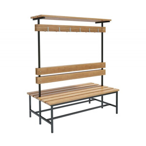 Скамейка с вешалкой для раздевалок «Ювентус» двухсторонняя