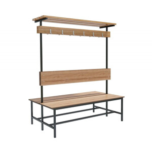 Скамейка с вешалкой для раздевалок «Барселона» двухсторонняя