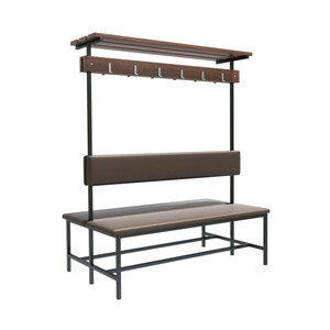 Скамейка с вешалкой для раздевалок «Бавария» двухсторонняя