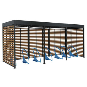 Велопарковка с навесом и задней стенкой «Артель»