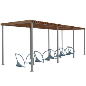 Велопарковка с навесом-перголой «Радуга»