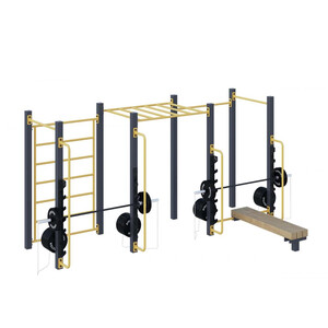 Уличный комплекс для воркаута «Фитнес-2» (16 м2)