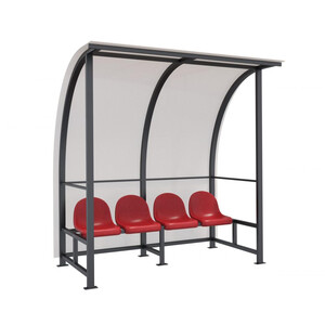 Скамейка для запасных игроков с навесом на 4 места «Спектра-4»