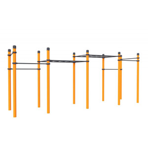 Воркаут «Комплекс рукоход классический двухуровневый и 6 турников Зевс»