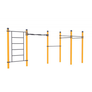 Воркаут «Комплекс 5 турников, рукоход-зигзаг и шведская стенка Адреналин»