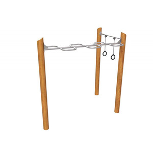 Воркаут ЭКО-8 «Рукоход ЗигЗаг + кольца»