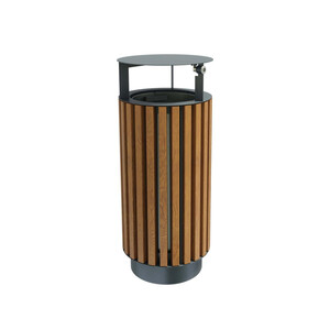 Урна «Стеллар Вуд» круглая с крышкой