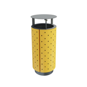 Урна стальная «Стеллар» круглая с крышкой