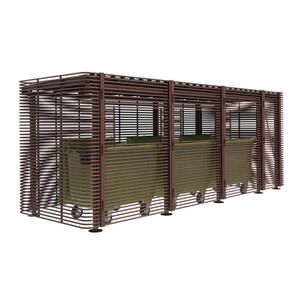 Контейнерная площадка для ТБО «МАФ - 6 PRO MAX» с хозблоком