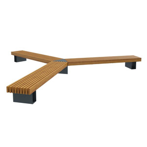 Скамейка стальная «Лондон» трехлучевая